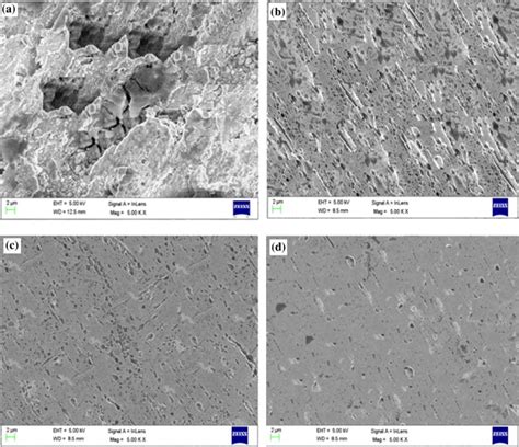 Sem Micrographs Of Mild Steel Surfaces In The Absence A And Presence