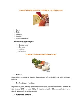 Alimentos Ricos En Aminoacidos Esenciales Pdf