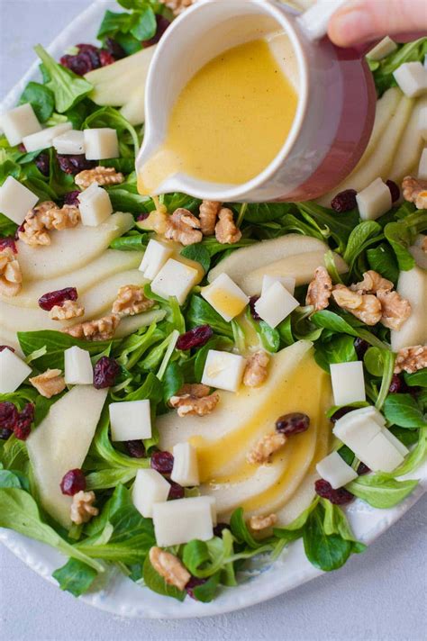 Pear Walnut Salad With Cranberries And Goat Cheese Everyday Delicious