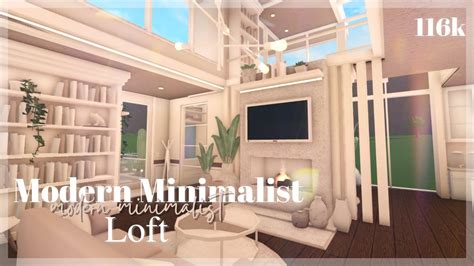 Bloxburg Modern Minimalist Loft House 116k House Build Youtube