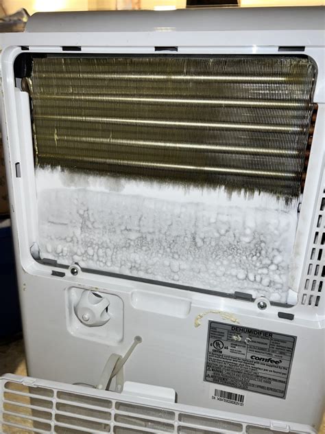 50 pint dehumidifier coils freezing up at start up. Compressor gets hot