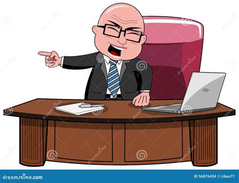 Angry Boss Cartoon Vector Illustration 28221004