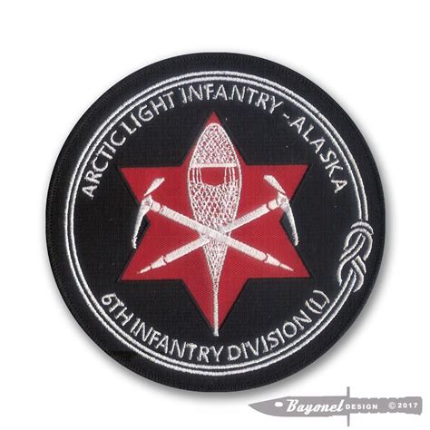 6th Infantry Division Embroidered Patch 5 With Wax Backing And