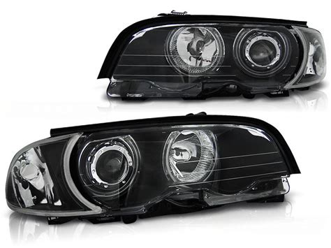 HEADLIGHTS ANGEL EYES CCFL BLACK Fits BMW E46 04 99 03 03 COUPE CABRIO