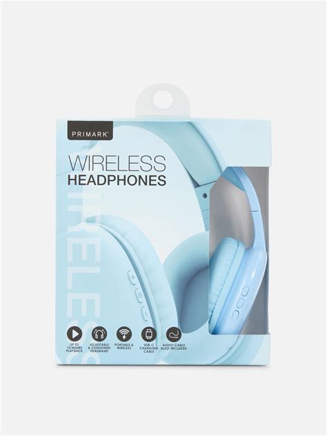 Blue Bluetooth Wireless Headphones Primark