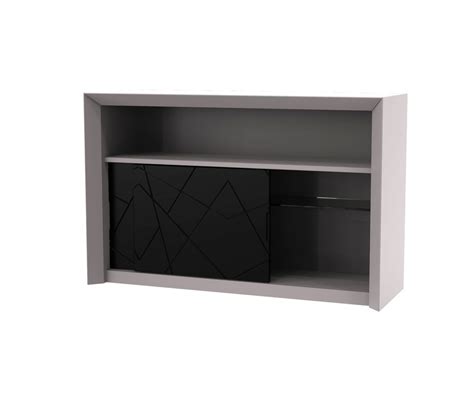 Console Bar Stockholm Portes Gris Clair Noir L X P X