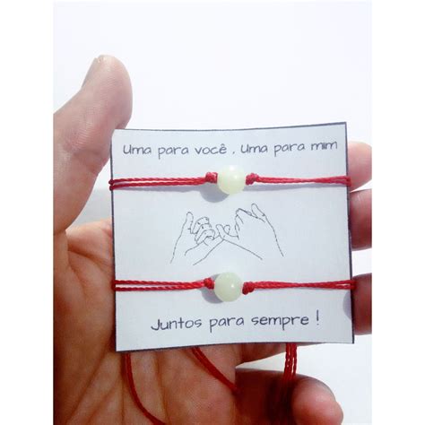 Conjunto Pulseiras Brilha No Escuro Akai Ito Together Forever Shopee