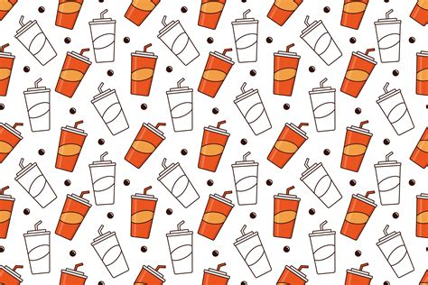 Soft Drink Soda Seamless Pattern Vector Graphic By Agung Sptr · Creative Fabrica