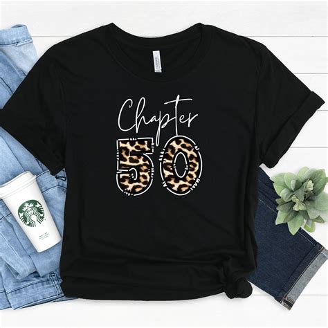 50th Birthday Shirt 50th Birthday Crew Shirt For Woman Leopard Print