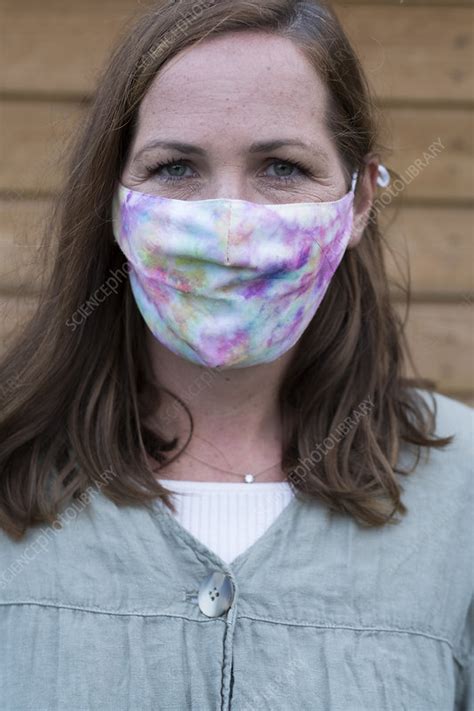 Portrait Of Woman Wearing Face Mask Stock Image F Science