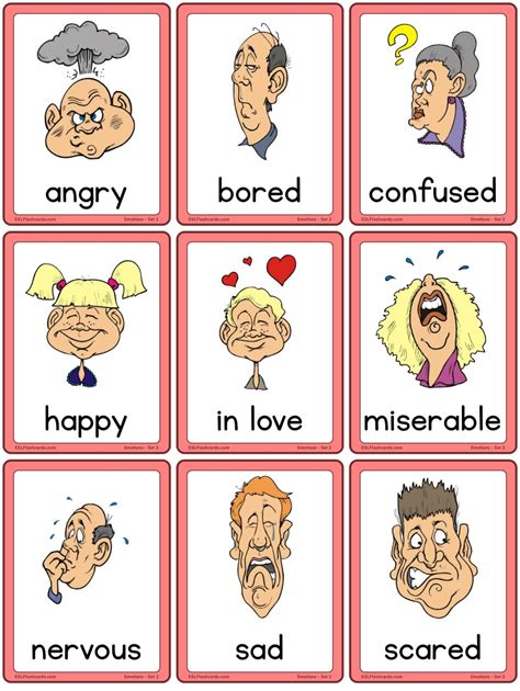 Emotions Flash Cards Printable