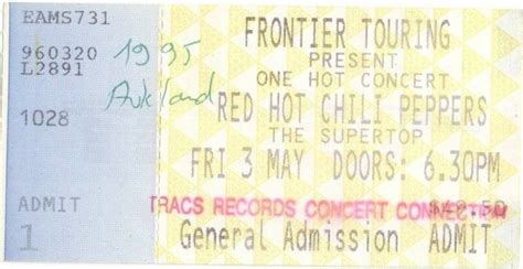 ericsson stadium auckland  zealand rhcp  archive