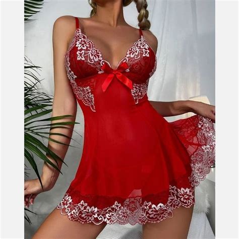 Exyfunshop Intimates Sleepwear Sexywomen Lace Lingerie Babydoll