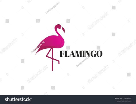 Pink Flamingo Logo Template Bird Vector Stock Vector Royalty Free