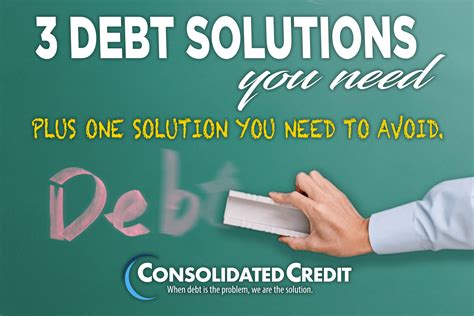 Debt Solutions You Need To Avoid Consolidated Credit