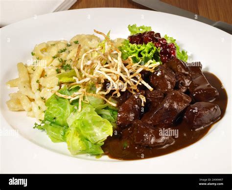 Deer Ragout Wild Game Meat Stock Photo Alamy