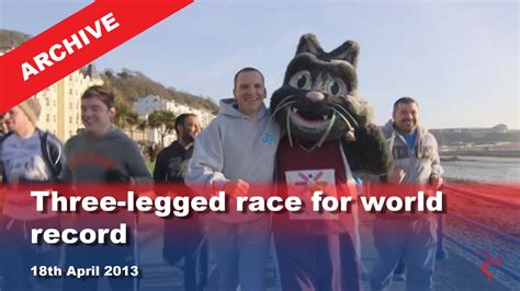 IoM TV Archive Three Legged Race For World Record 18 4 2013 YouTube