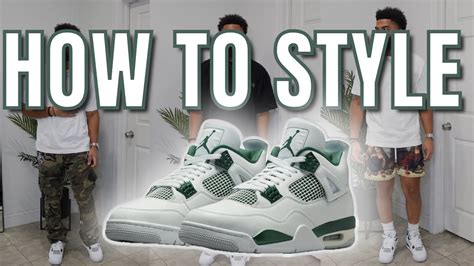 How To Style Air Jordan 4 Oxidized Green On Foot Review Outfit