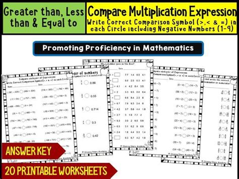 Compare Multiplication Expression Write Correct Comparison Symbol