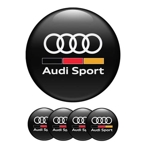 Audi Silikone Stickers Center Wheels Cap Sport Series | Wheel Emblems | Stickers | X-Sticker