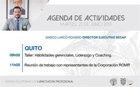 Secap On Twitter Secapteinforma Compartimos La Agenda Que Nuestro