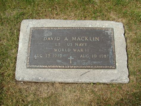 David Ancil Macklin 1919 1987 Find A Grave Memorial