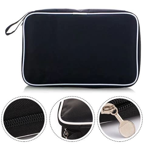 Portable Table Tennis Rackets Bag Rectangle Paddles Case Pingpong Bat