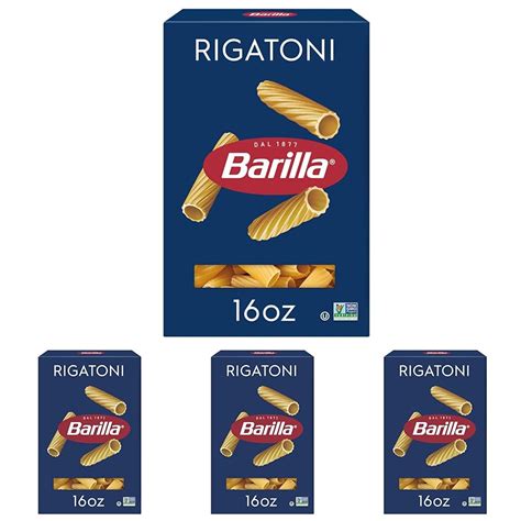 Amazon Barilla Rigatoni Pasta 16 Oz Box Non GMO Pasta Made