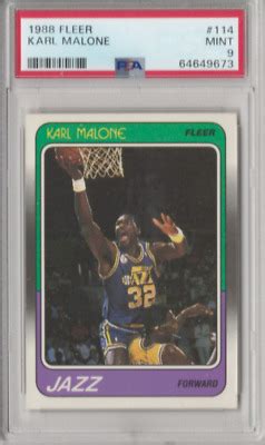 1988 FLEER 114 Karl Malone HOF PSA 9 EBay