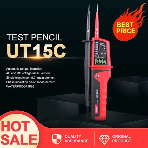 UNI T UT15C Waterproof Digital Voltage Meters Pen Beeper LED AC DC