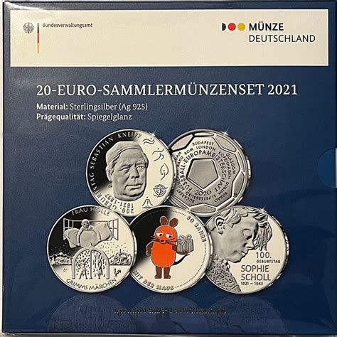 Brd X Euro Sammlerm Nzen Set Spiegelglanz Im Blister