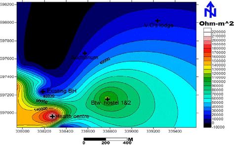 Transverse Resistance Map Of The Study Area Download Scientific Diagram