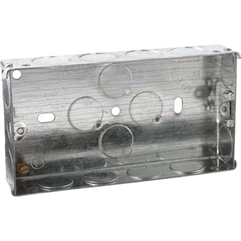 Deta 2 Gang Recessed Metal Back Box Secure Installation Solution