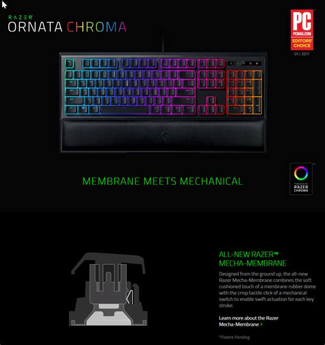 Razer Ornata Chroma Mechanical Membrane Gaming Keyboard