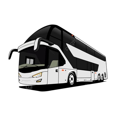 High Detailed Double Decker Bus Vector Bus Transportation Indonesian