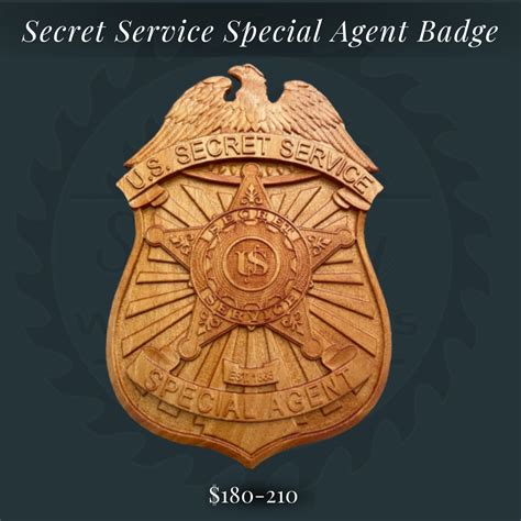 Secret Service Special Agent Badge Serenity Woodworks Llc