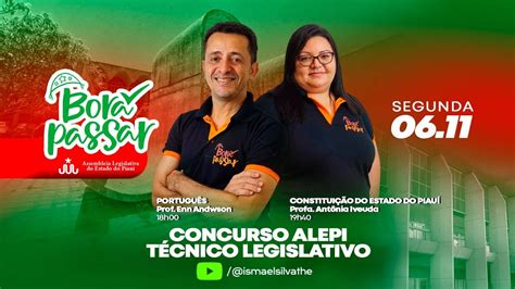 Borapassar Aula Concurso Alepi T Cnico Legislativo