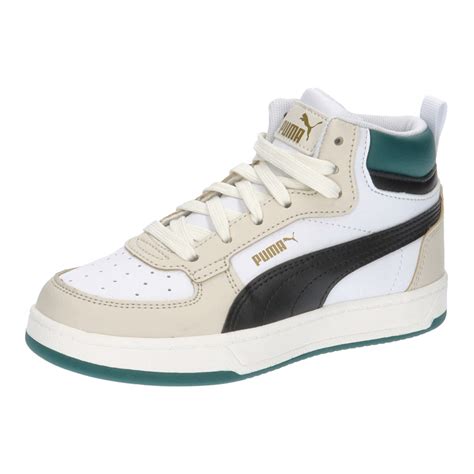 Puma Kinder Sneaker Caven 2 0 Mid PS 393843 02 33 White Black Snow