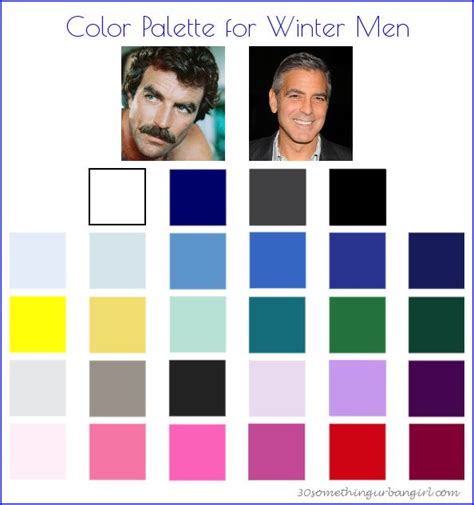 Are You A Winter Man Deep Winter Colors Seasonal Color Analysis Color