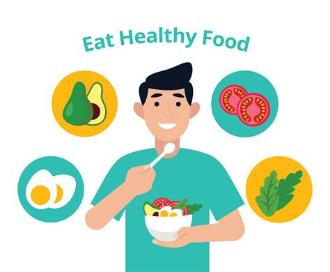 eat healthy food vector art graphics freevectorcom