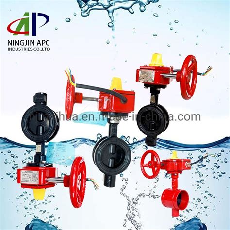 300psi Wafer Type Butterfly Valve Ulfm With Supervisory Switch China Butterfly Valve And Ul