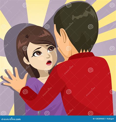 Woman Victim Abuse stock vector. Illustration of domination - 128289682