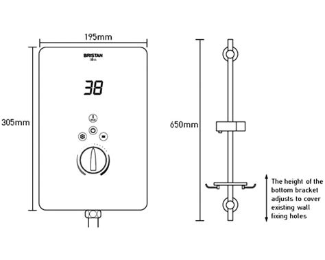 Bristan Bliss White 10 5kw Electric Shower Bl3105 W