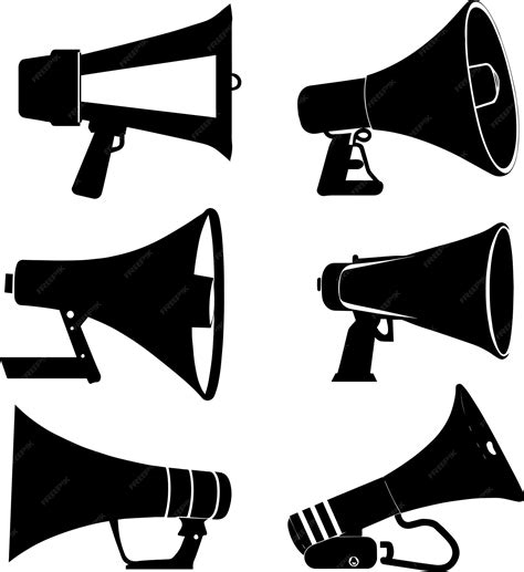 Premium Vector Megaphone Vector Silhouette 2