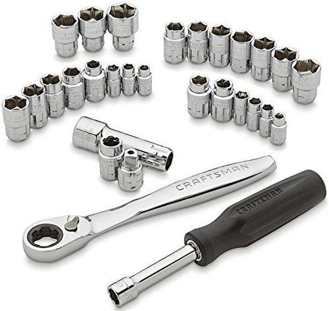 Craftsman 30pc Max Axess Socket Wrench Set Pass Ratchet Tools With Rugged Case