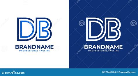 Letter Db Line Monogram Logo Suitable For Any Business With Db Or Bd