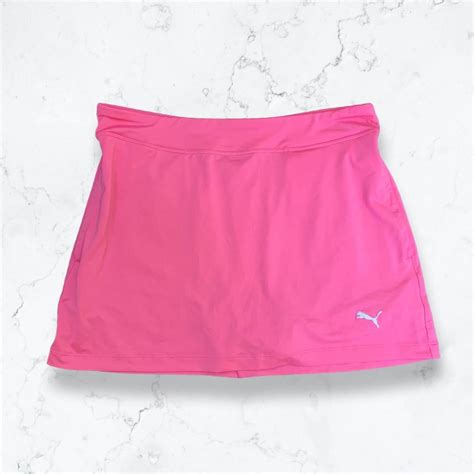 Hot pink Puma tennis skirt with built in removable... - Depop