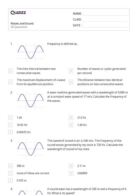 Oscillations And Mechanical Waves Worksheets On Quizizz Free