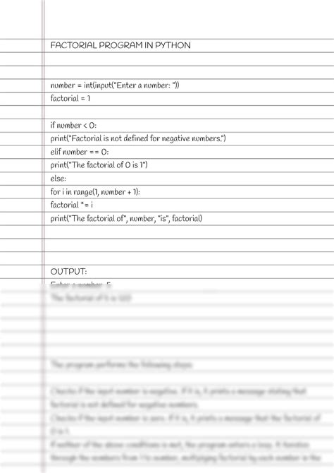Solution Factorial Program In Python Studypool