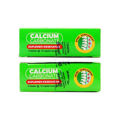 Calcium Carbonate 500 Mg Strip 10 Tablet Mersi Farmaku